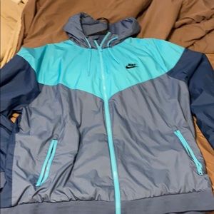 Nike retro blue windbreaker light jacket